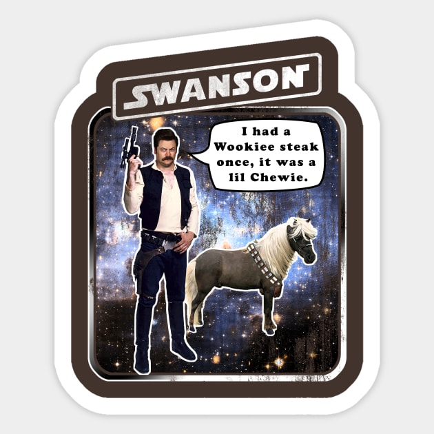 Han Swanson Sticker by Hoogie Tees